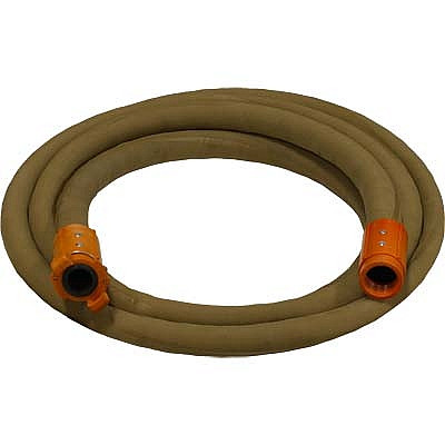 1-1/4" Blast Hose Assembly W/ Nylon Couplings, 12-1/2' Tan Blast Hose