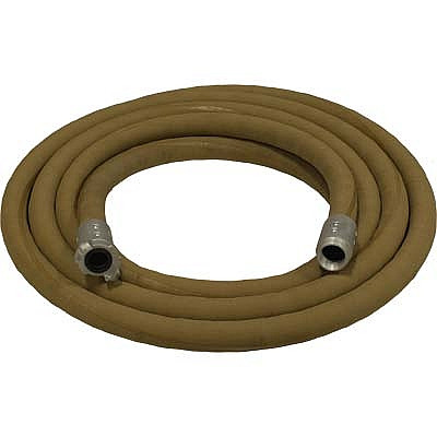 1-1/4" Blast Hose Assembly W/ Aluminum Couplings, 25' Tan Blast Hose