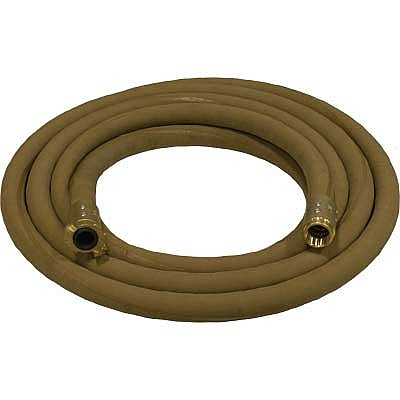 1-1/4" Blast Hose Assembly W/ Brass Couplings, 25' Tan Blast Hose