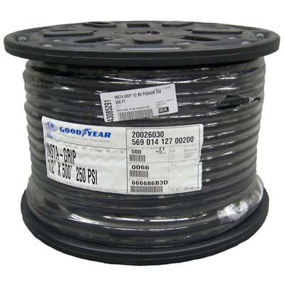 112-4720 Hose, Air, Insta-Grip, Black, Nominal 1/2" ID, WP 300 PSI, Price Per Foot, Reel Size 500'