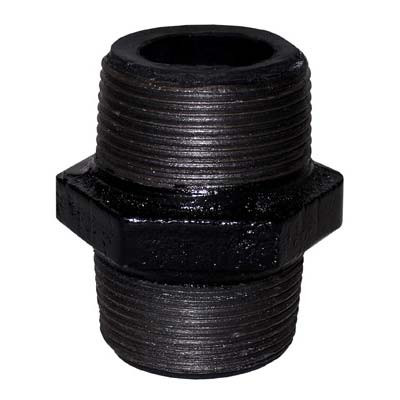 290181-RL Hex Nipple, 1-1/4", Rubber Lined