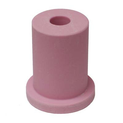 Nozzle, Ceramic, Straight Bore, 1/4" Bore, 1-3/8" Length, Flanged