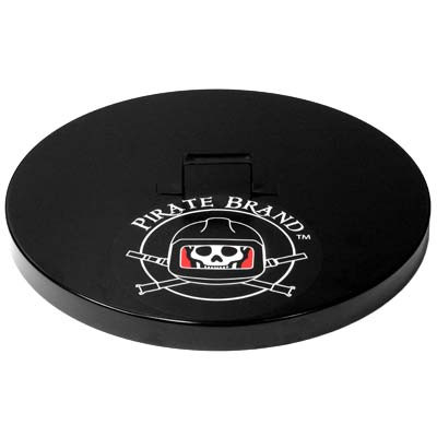 Lid, 24" Dia, W/Handle, Powder Coated Black
