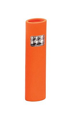 Bayco NSP-1206BP Slim-line flashlight, orange-soft touch, Lumens 8/12, Bulk Pack