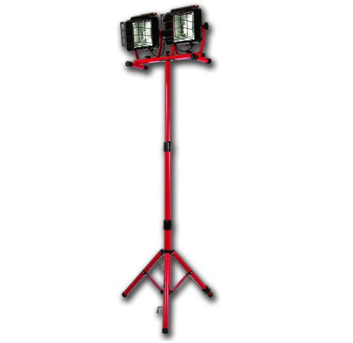 Bayco SL-1082 Professional 1500 Watt Twin Head Convertible 8' Tripod Tower - 10' 16/3