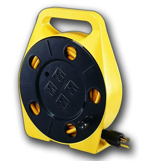 Bayco SL-755 Quad Tap Extension Cord - 25' 16/3 on Reel