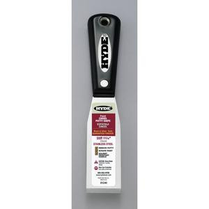 Hyde 1240 Black & Silver 1-5/16" Stiff Chisel Putty, Stainless Steel