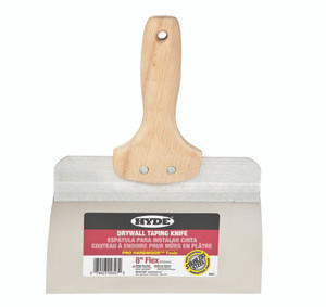Hyde 9327 8" Pro Hardwood Taping Knife, Stainless Steel, Extruded Back