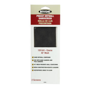 Hyde 9906 120 Grit Drywall Screen, 2 Pack