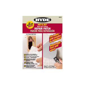 Hyde 9910 Wet & Set 30-Minute Wall & Ceiling Repair Patch, 5"x15"