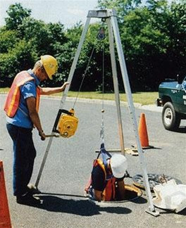 Gemtor CSRS3-50 Complete Confined Space System, 50Ft Galvanized Steel Cable