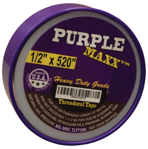 Dixon TTPM50-700 PTFE Purple Heavy Duty Thread Tape 1/2" X 700" 3.5 mil thick