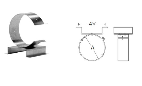 MetalBest 105430 Wall Support/Band Assembly, 5" ID