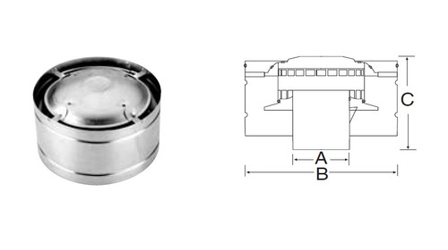 MetalBest 104802 Hi-Wind Top, 4" ID