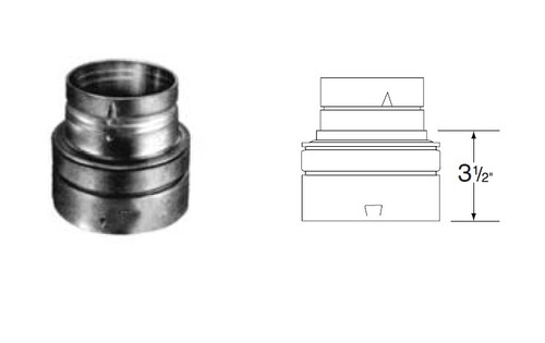MetalBest 107366 Gas Vent Pipe Reducer, 7" ID