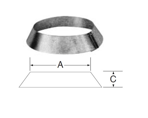 MetalBest 114810 Storm Collar, 14" ID