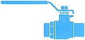 Campbell Mfg BV4C 1" Brass Ball Valve (, Copper)