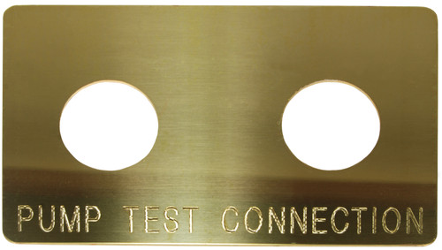 Dixon WP2H-PT-P 2 HOLE HORIZ WALL PLT, 3-3/8" DIAM, 7-5/8" CTRS, PUMP TEST, POL/BR