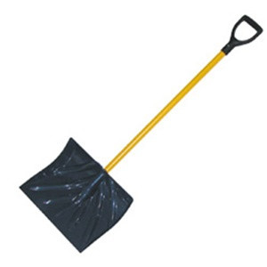 Midwest Rake 49012 18" ABS Poly Snow Shovel, 42" Fiberglass D-Grip Handle