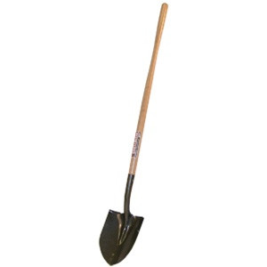 Midwest Rake49150 ProContractor Round Point Shovel, 48" Wood Handle