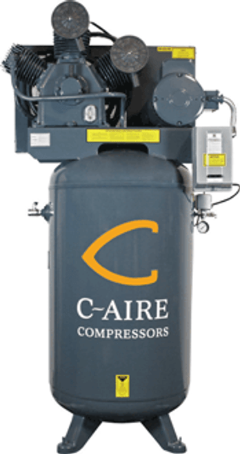 C-Aire CAIA075V080-1230 7.5 HP, Two-Stage Pump 80 Gal. Compressor