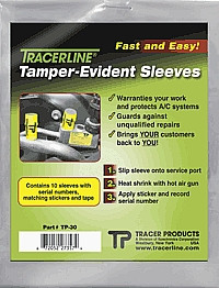 Tracer Products DY TP-30 10 Pc. Tamper-Evident Sleeves