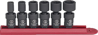 Gearwrench GWR84904 6 Pc. 1/4" Dr. Impact SAE Universal Socket Set