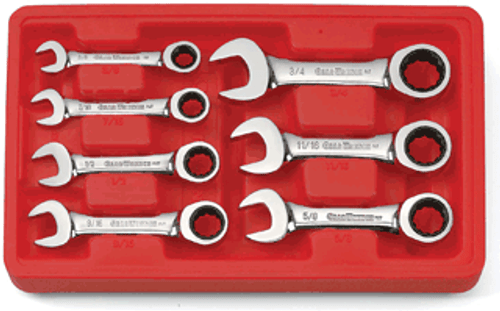 Gearwrench GWR9507 7 Pc. SAE Stubby Combination Ratcheting Wrench