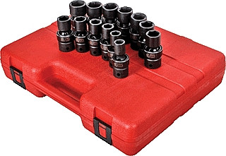 Sunex SX2665 13 Pc. 1/2" Drive Metric Universal Socket Set