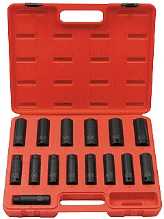 Sunex SX2672 15 Pc. 1/2" Deep Impact Socket Set