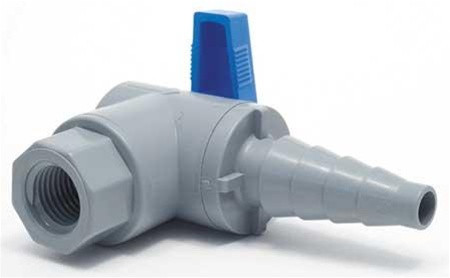 SMC 6571190 Ball Valve, 1/4 In, FNPT x T Barb, PVC