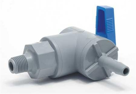 SMC 7153490 Ball Valve, 1/4 In, FNPT x Barb, PVC