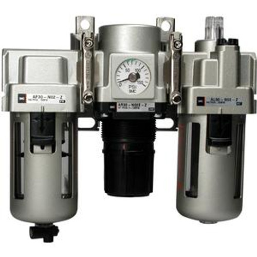 SMC AC55-10-S AC Series Combination Unit, Modular Type, Air Filter/Regulator, Lubricator