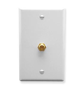 WALL PLATE, F-TYPE, WHITE