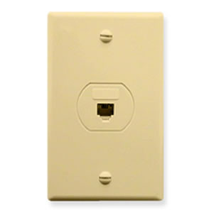 WALL PLATE, DESIGNER, VOICE 6P6C, IVORY