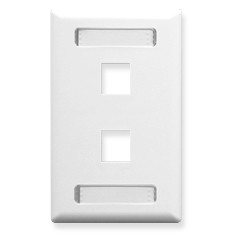 FACEPLATE, ID, 1-GANG, 2-PORT, WHITE