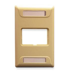 FACEPLATE, ELITE, 1-GANG, 1-PORT, IVORY