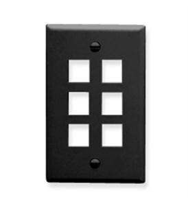 IC107F06BK 4 Port Face Black
