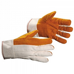Bon Tool 41-149-B7 Double Palm Gloves - Band Cuff - L