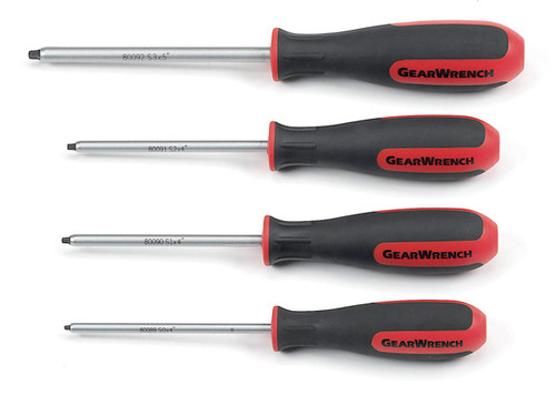 GearWrench 80065 4 Pc. Square Drive Screwdriver Set (S0 To S3)