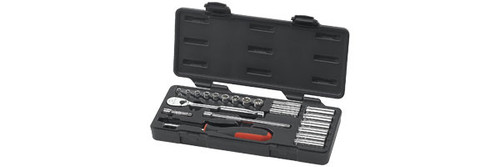 GearWrench 80327 22PC 1/4" Drive 6 & 12 Pt. Socket Set METRIC