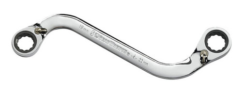 GearWrench 85230 S-Shape Reversible Double Box Ratcheting Wrench, Metric, 14MMX16MM