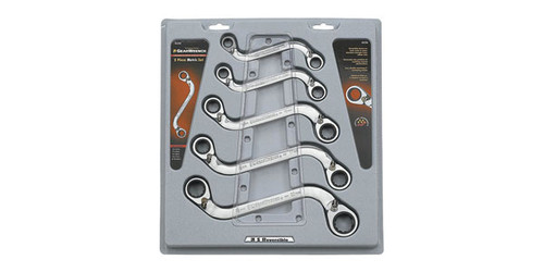 GearWrench 85299 5 Pc. S-Shape Reversible Double Box Ratcheting Wrench Set Metric