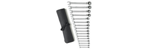 GearWrench 9602R 16 Pc. Reversible Combination Ratcheting Set Roll Metric