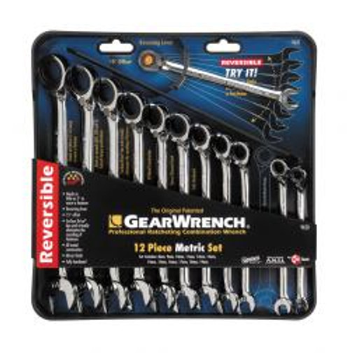 GearWrench 9620N 12PC Reversible Combination Ratcheting Wrench Set