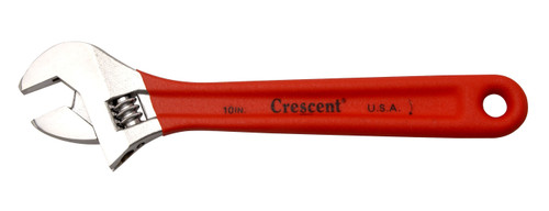 Crescent AC210CVS 10" Chrome Finish Adjustable Wrench, Cushion Grip, Carded