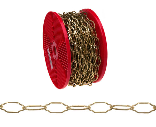 Campbell 0713217 #32 Hobby/Craft Cathedral Chain, Brass Plated, 66' per Reel