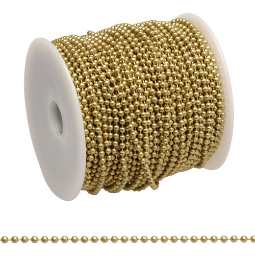 Campbell 0713617 #36 Hobby/Craft Ball Chain, Brass, 164' per Reel