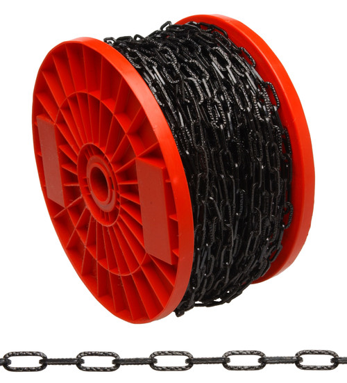 Campbell 0714077 #40 Hobby/Craft Dimpled Decorator Chain, Black, 197' per Reel