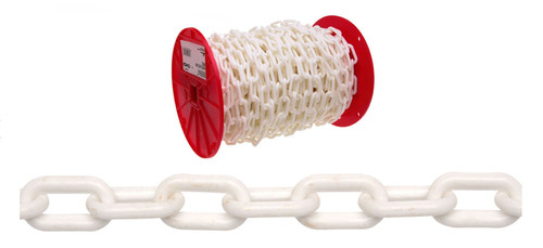 Campbell 0990847 #8 Plastic Chain, White, 60' per Reel